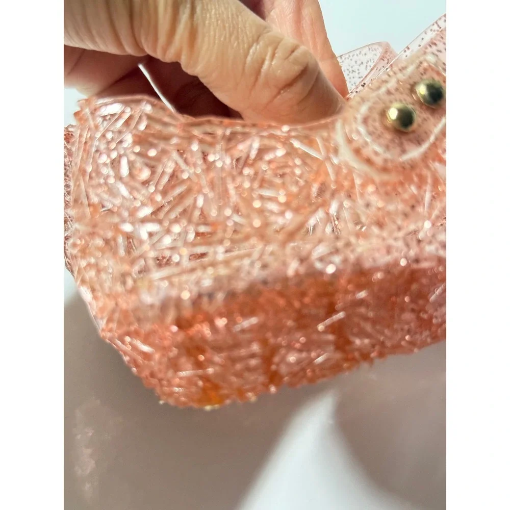 Toddler Girls Pink Glitter Jelly Mary Jane Flats Shoes Size 26 NO-555 Sparkle